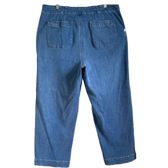 NWOT TALBOTS Womens' Mystic Light Wash Cropped Straight Leg Sailor Jeans Size 16 - Picture 6 of 8